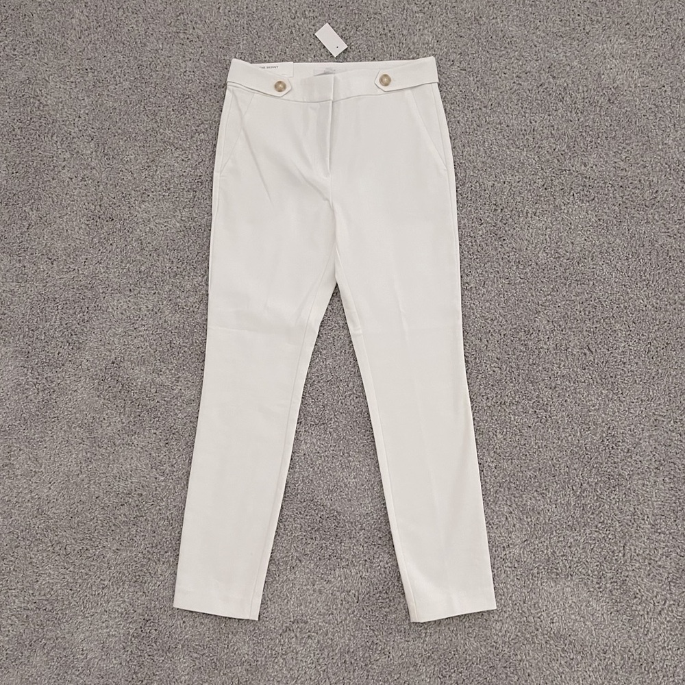 NWT LOFT Petites The Skinny White Dress Pants - Size 4P